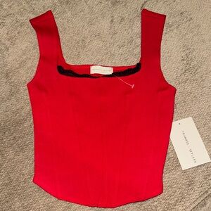 Jennifer Saville Red Corset Top